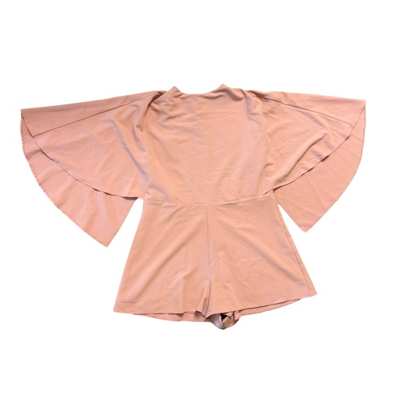ASOS Pink Cape Sleeve Romper - Picture 4 of 6